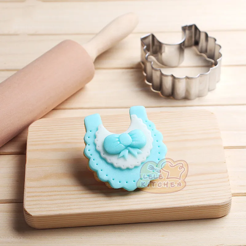 DIY Baby Shower Bottle Bib Biscuit Cookie Chocolate Cutter Mold Fondant Feeding Christmas Bottle Cake Pastry Kitchen Set Tool