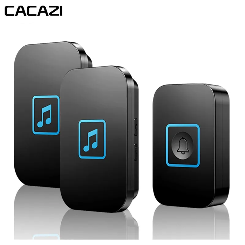 

Smart Home Wireless Doorbell LED Light Waterproof 1 Button 1 2 Receiver US EU UK AU Plug Battery Intelligent Calling Bell Chime