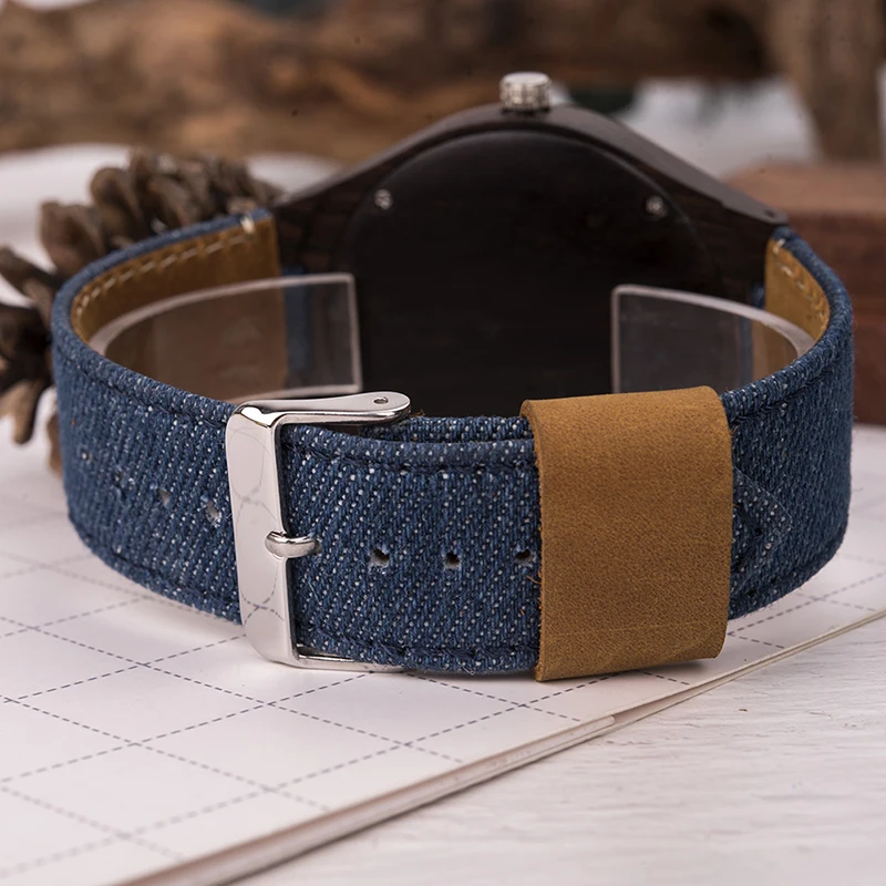 BOBO BIRD New Women Watches Wood Stylish Watch Men Fashion Clock Fabric Band Special Color Custom Idea Gift Dropship C-iR29