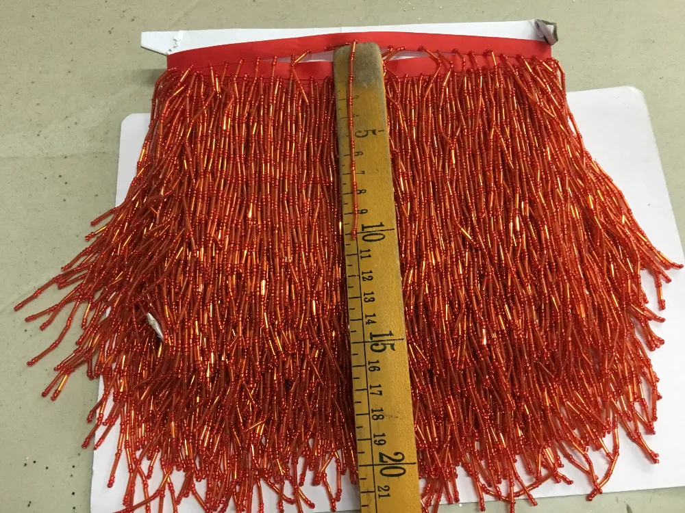cheap stock tassel lace stock 10 yards bag YG4# 10cm Wine red tassels Superior quality for sawing dress Free shipping