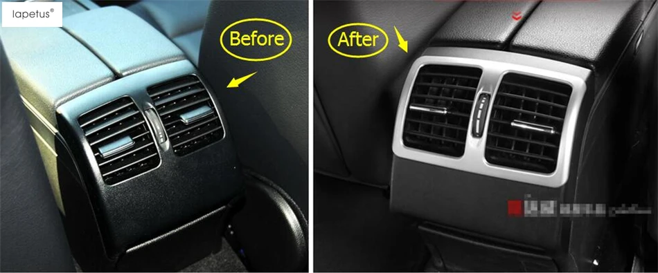 

Accessories For Mercedes Benz C CLASS W204 2010 - 2013 Armrest Box Rear Air Conditioning AC Vent Outlet Molding Cover Kit Trim