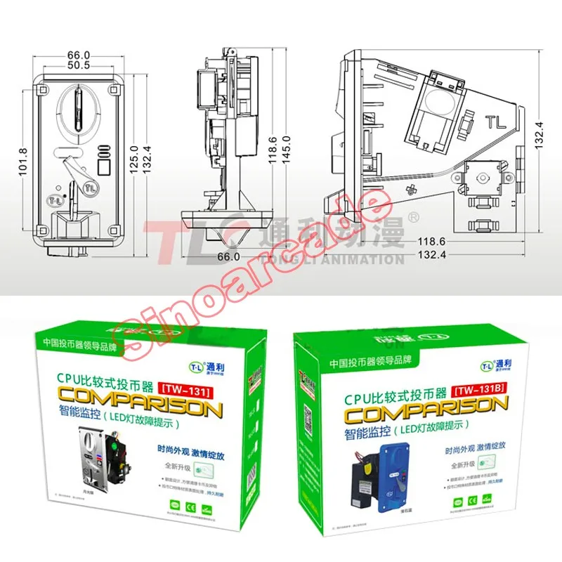 Расширенный процессор TW-131 селектор монет сравнимый монетоприемник для торговых автоматов аркадные игровые шкафы MAME