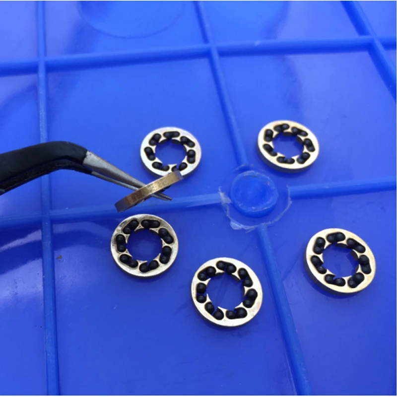 

2PCS C156 Ceramic Ball Bearing Fast Opening Bearing Copper+Ceramic Balls DIY Knife Washer Titanium Alloy Diy Tool Bearing Switch