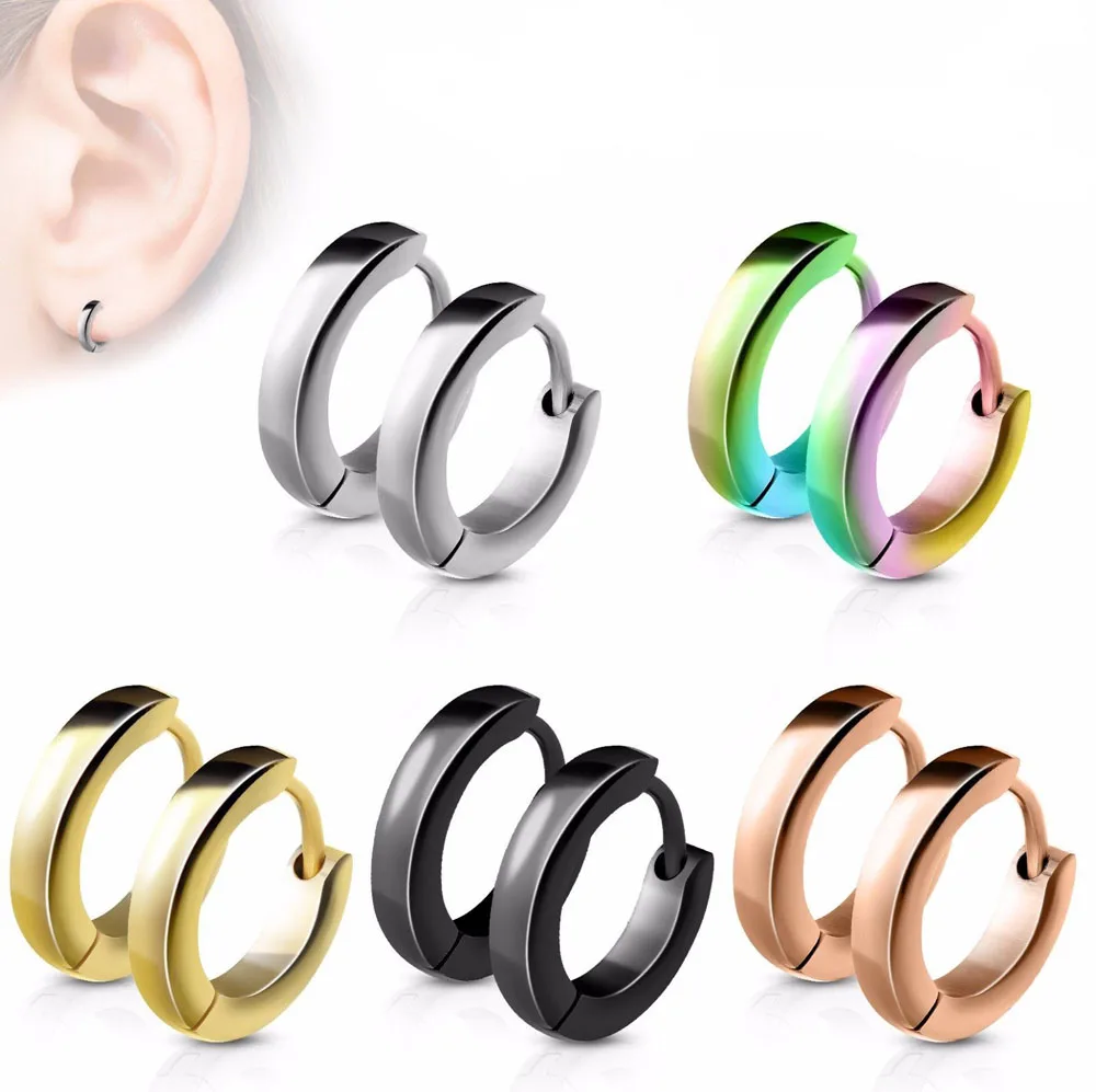316L Surgical Stainless Steel Stud Earrings for Women Men Brincos