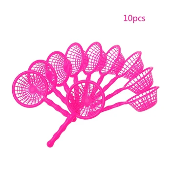 HBB 10Pcs/set Fishing Handle Net For Plastic Fish Toy Family Indoor Games Gift Kids 1