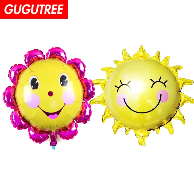 

GUGUTREE PARTY 59x62cm yellow red sun sunflower foil ballon wedding event christmas halloween festival birthday party HY-183