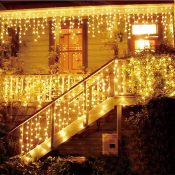 

Christmas Garland LED Curtain Icicle String Light 220V Leds Indoor Drop LED Party Garden Stage Outdoor Decorative Light