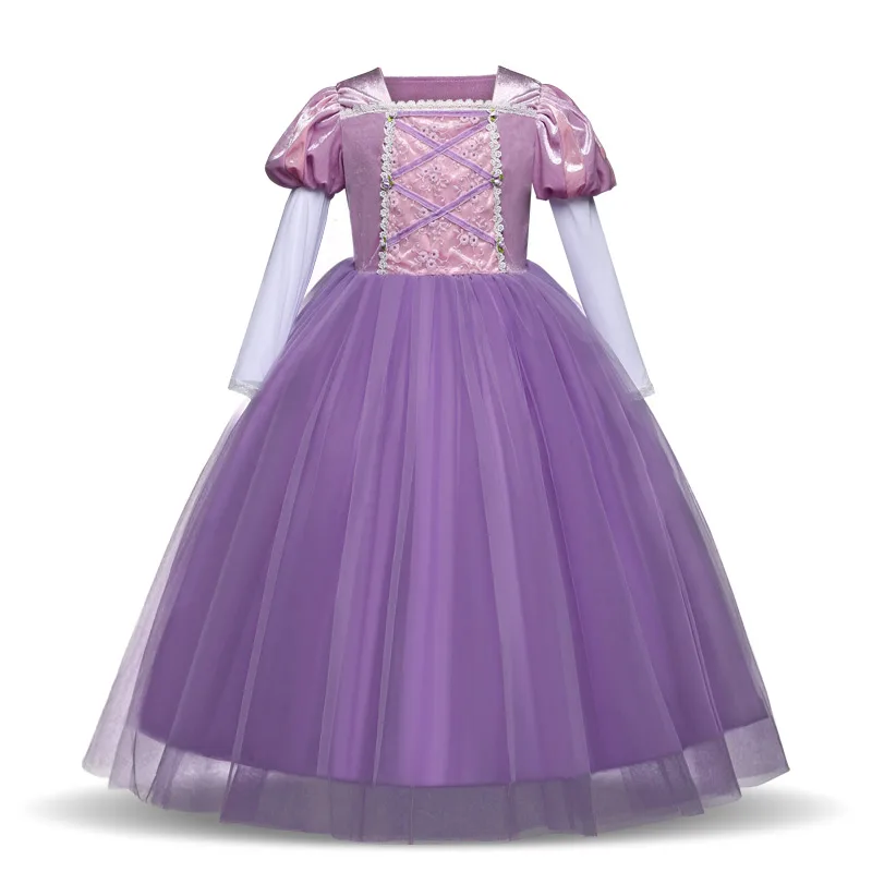 Детские праздничные платья для девочек; карнавальный костюм принцессы Рапунцель; платья Белоснежки Эльзы на Хэллоуин; Детские платья для девочек - Цвет: 11