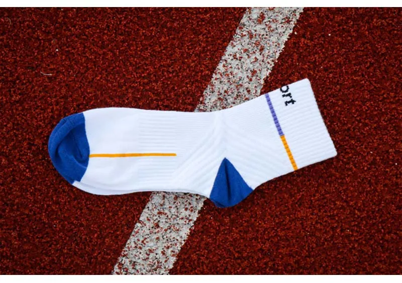 NANCY TINO мужские спортивные носки хлопковый Антибактериальный устраняет неприятный запах, пропускает воздух Короткие Носки Отличное качество мужские спортивные носки Meias - Цвет: White blue