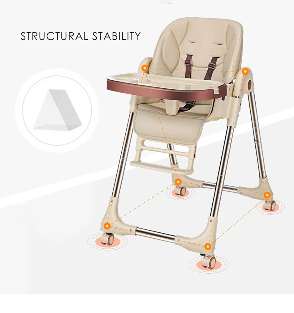 Многофункциональный Детский Стульчик для кормления Портативный Обеденный Стол для младенцев легко складывающиеся детские стол-стулья Регулируемый стульчик для кормления
