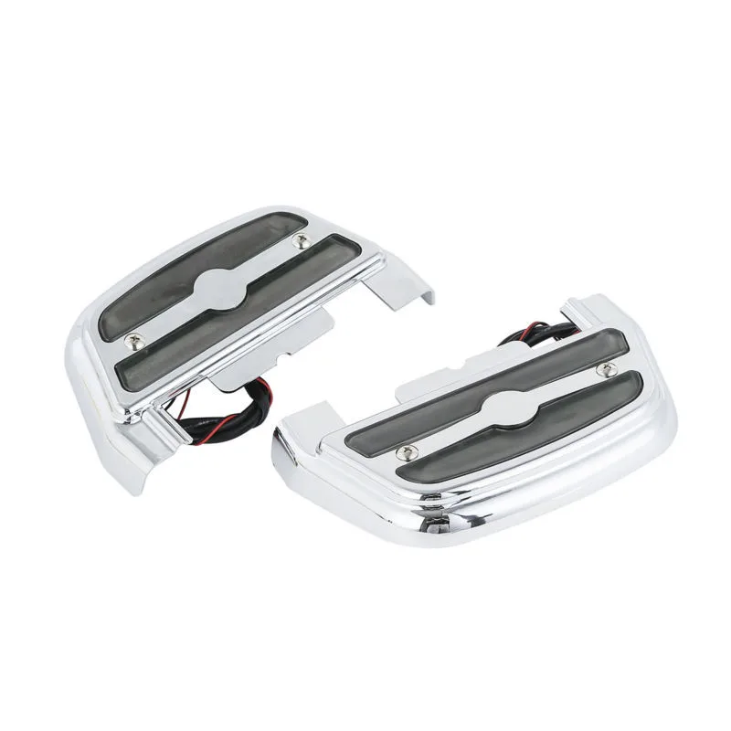  3 Style Led Light Passenger Footboard Floorboard Cover For Harley Touring Softail Road King FLHR Fa - 32921011181