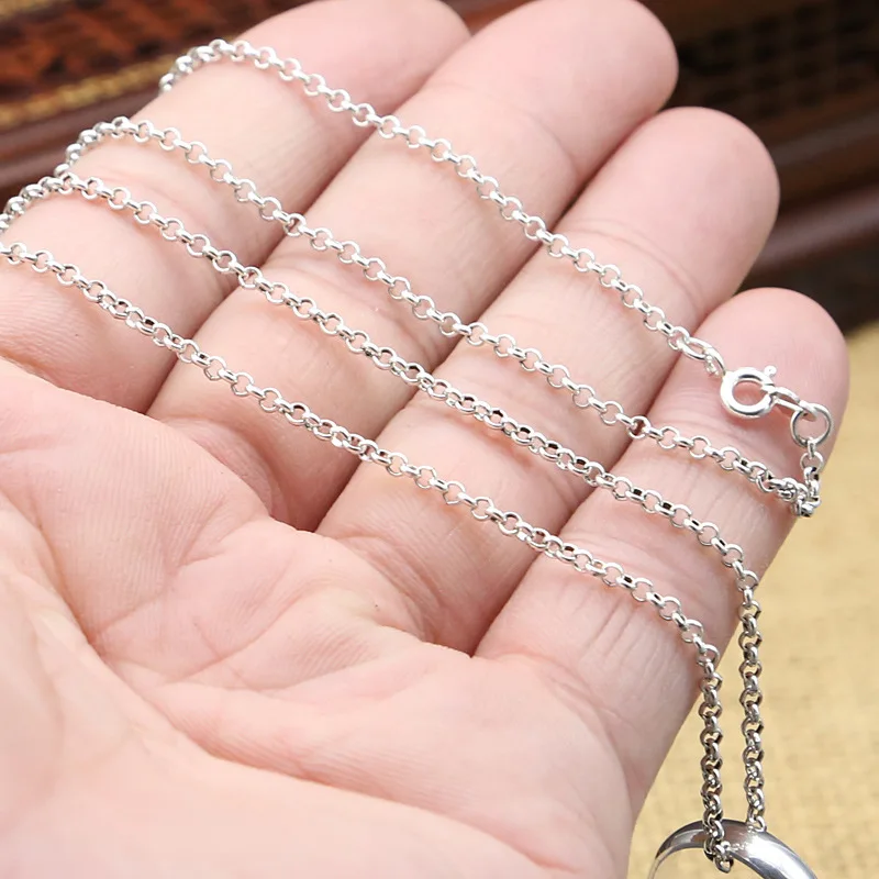 

Цепочка из тайского серебра S925 пробы, для мужчин и женщин, 2 мм