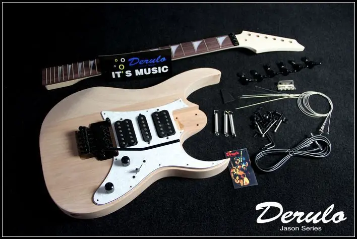 

DIY Electric Guitar Kit Solid Mahogany Body Maple Neck Unfinished MX-024