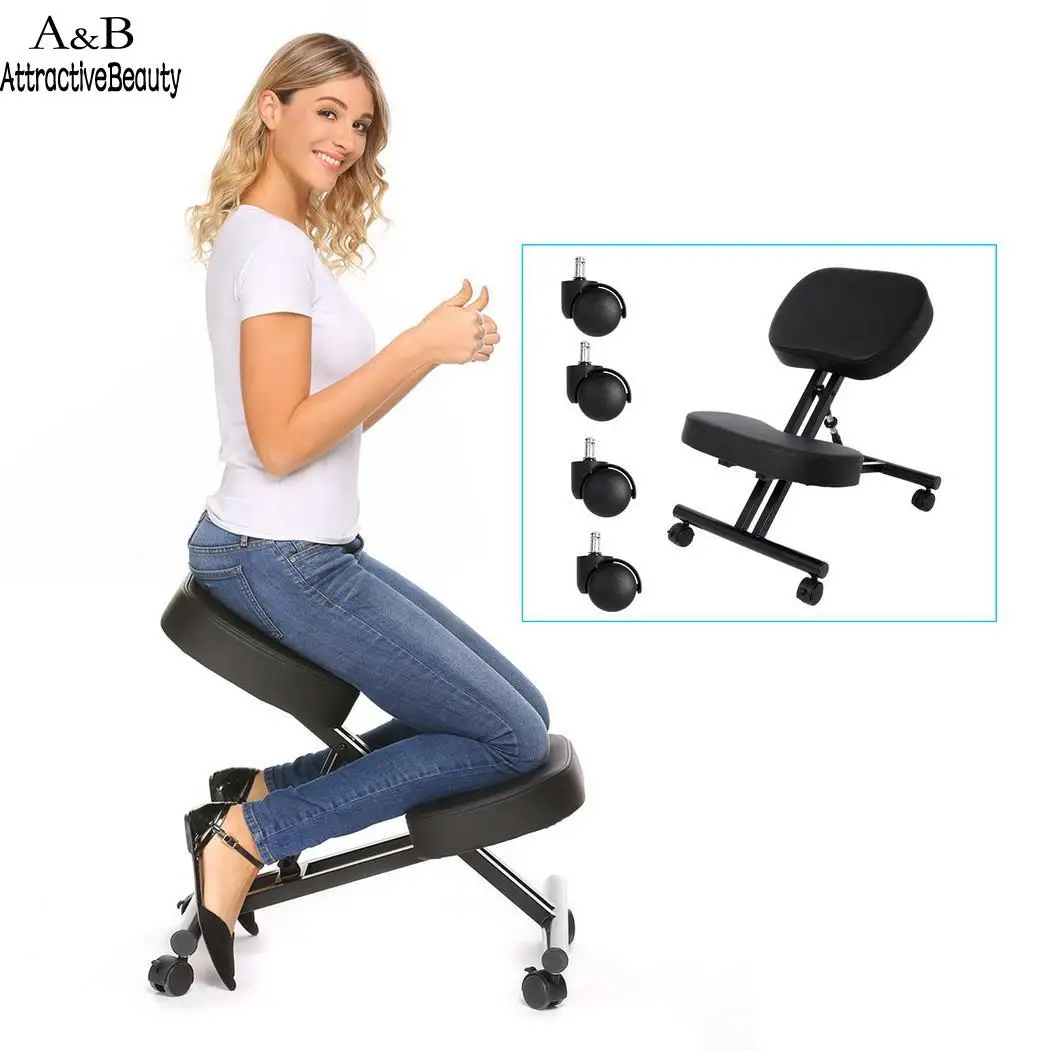 

Chair Kneeling Ergonomic Adjustable Stool For Home and Office with Thick Comfortable Cushions