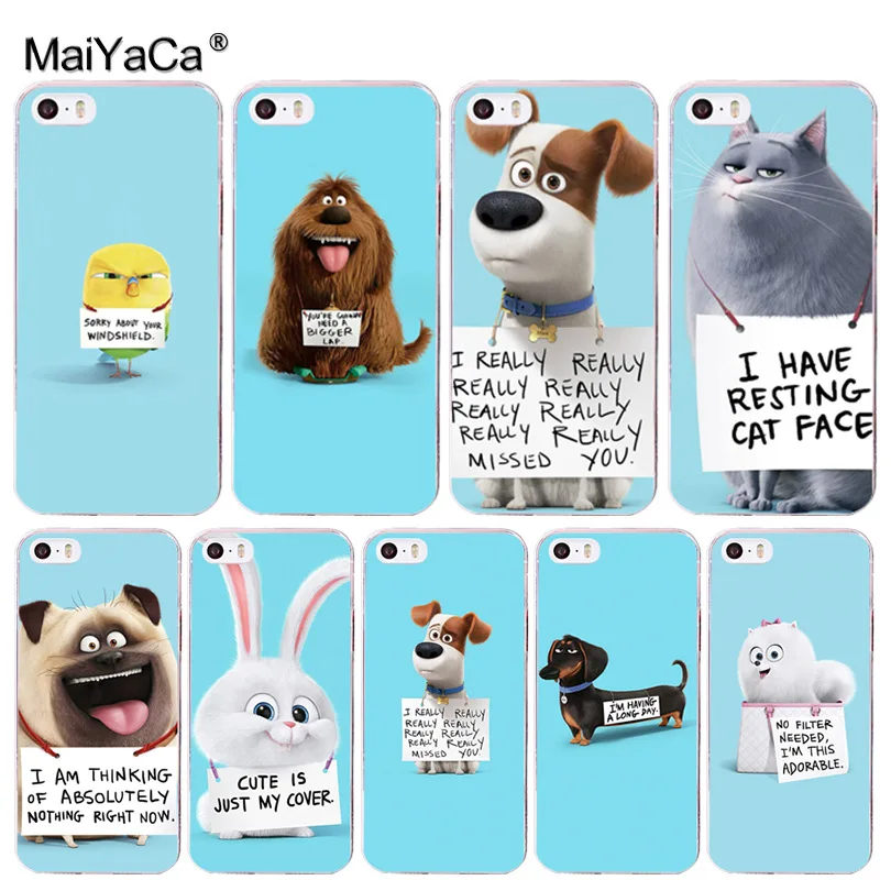 MaiYaCa The Secret Life of Pets funny dog Phone Accessories Case for Apple iPhone 8 7 6 6S Plus X 5 5S SE 5C Cellphones