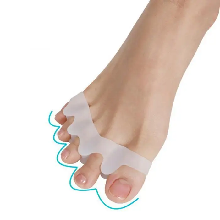Белые ступни защита для большого пальца вальгусной рельеф Hallux боль силиконовые палец ног корректоры корректор