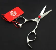 2016 High qualtiy 4.5/5 inch import 440C Zi personality hairdressing scissors barber scissors flat cut bangs cut with case 1pc