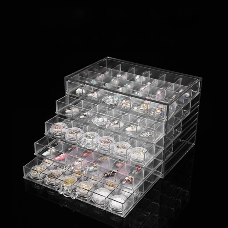 Ящик для хранения ювелирных изделий для ногтей Прозрачный многослойный 120 ящик для сверления ногтей шкаф для хранения и классификации ящик алмазная живопись