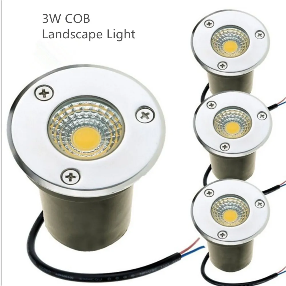 

Landscape Lights 3W LED COB Lights 12V Ground Lights IP67 Waterproof Landscape Lighting Spotlight for Driveway Deck Step Garden