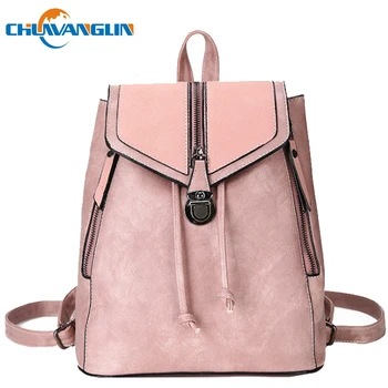 

Chuwanglin Vintage Matte Leather Women Backpacks High Quality Multifunctional Shoulder Bag Female Girls Backpack Schoolbag N6658
