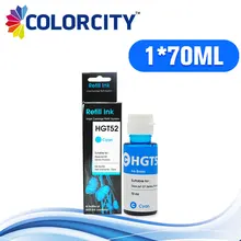 1 шт. 70 мл голубой со сменными чернилами GT52 HGT52 специальный краситель чернила для hp с чернилами hp deskjet GT серии GT5810 GT5820 твердочернильный картридж системы