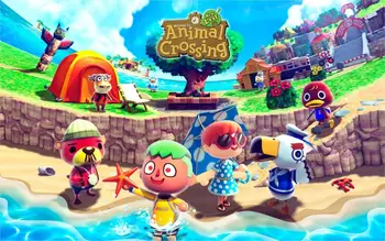 

Living room home wall decoration fabric poster animal Crossing New Leaf III