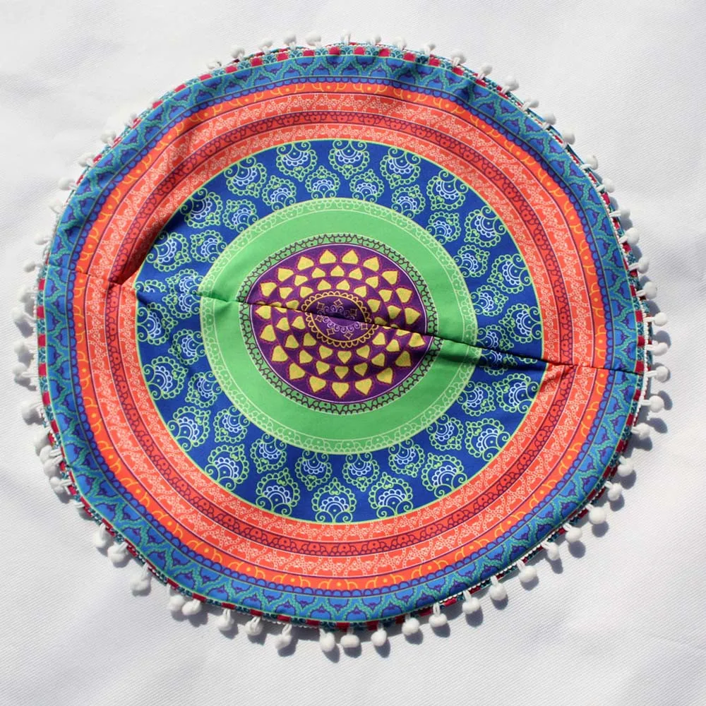 Наволочка с принтом индийской мандалы nai yue круглая подушка в богемском стиле Подушка наволочки дом Декор Q4