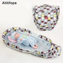 Colored dots Ultra-easy baby bed folding bed thickening baby cradle folding portable crib baby travel bed