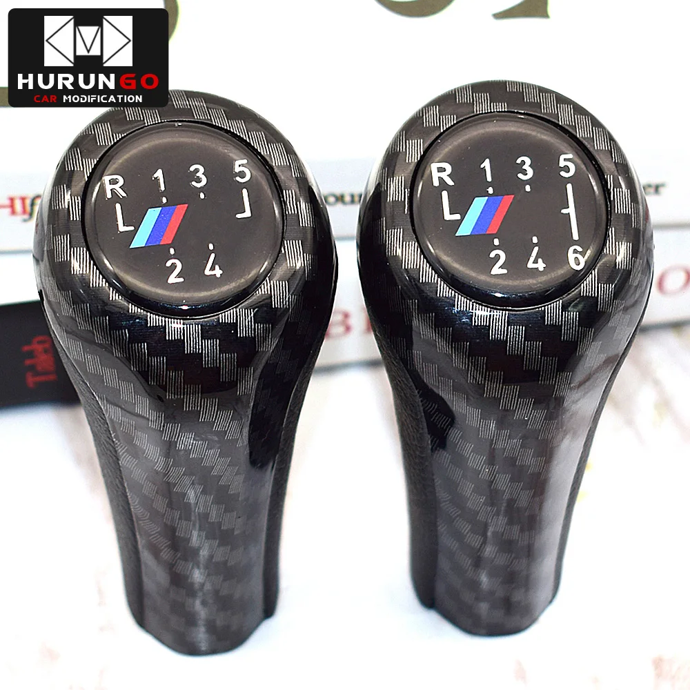 

Carbon Fiber Matte Chromed Gear Shift Knob for BMW E46 E53 E60 E61 E63 E65 E81 E82 E83 E87 E90 E91 E92 1 3 5 6 Series X1 X3 X5