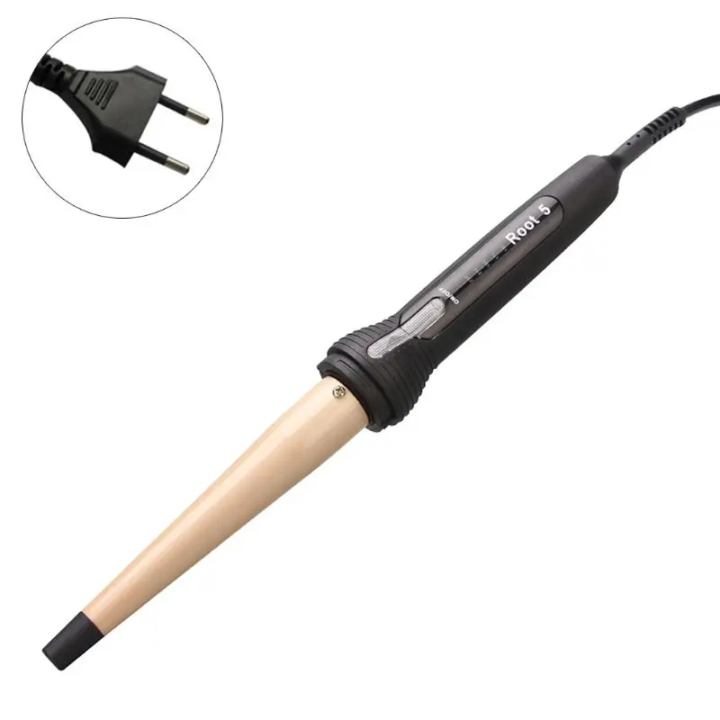 

Tapered Hair Curler Curling Iron Ceramic Tourmaline Coating Professional Styling Tool Adjustable Temperature Dual Voltage