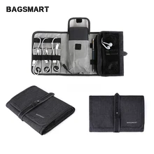BAGSMART Portable Digital Accessories Gadget Devices Organizer USB Cable Charger Tote Case Storage Bag Travel Organizer