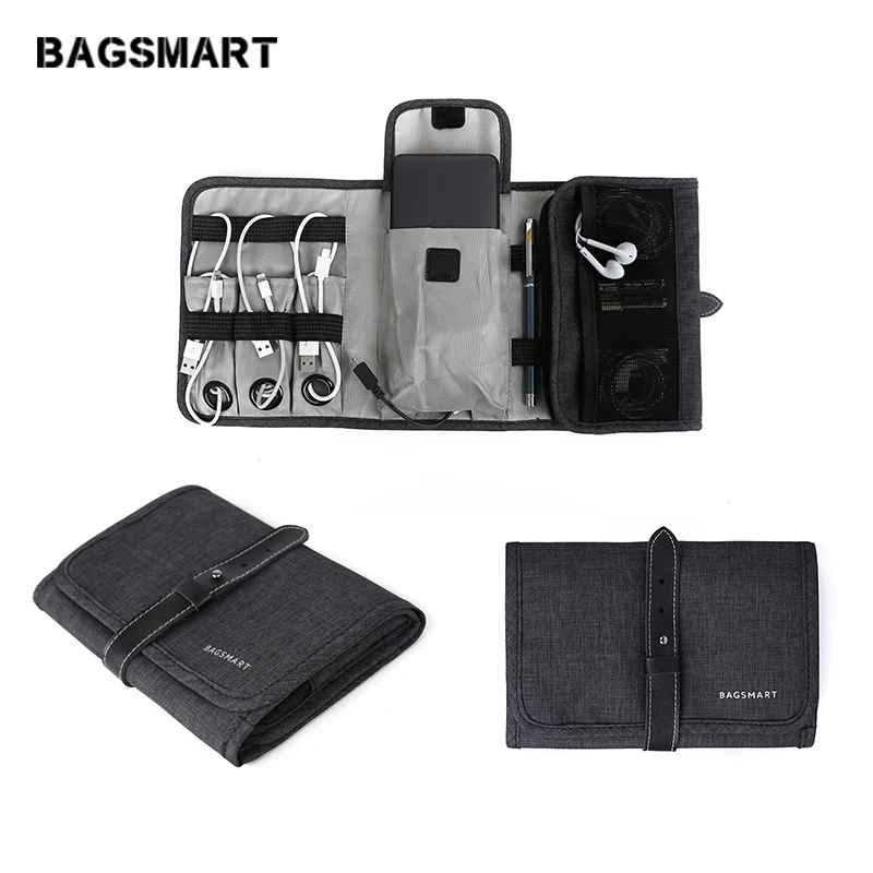 BAGSMART Портативный цифровых аксессуаров гаджет Организатор устройств USB кабель