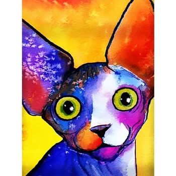 

DIY Diamond Painting Cross Stitch Diamond Mosaic Diamond Embroidery Bedroom flowers Cartoon Cat Point Diamond Painting