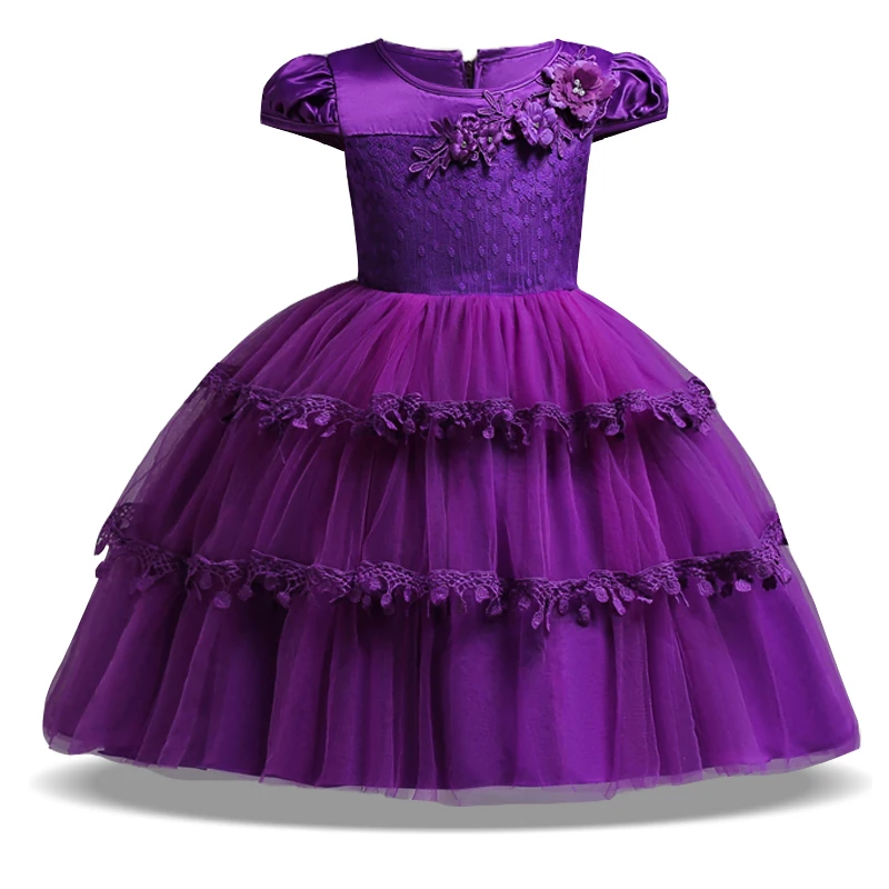 

2018 Tutu Girls Dress Elegant Summer Kids Dresses For Girls Party Wedding Princess Dress Children Clothing Costume 2 6 10 Years