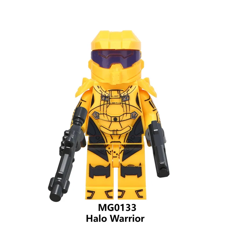 Halo Spartan Solider с оружием TPS Shooter игровой персонаж Jonesy Dark Voyar строительные блоки кирпичи детские игрушки подарки MG0131