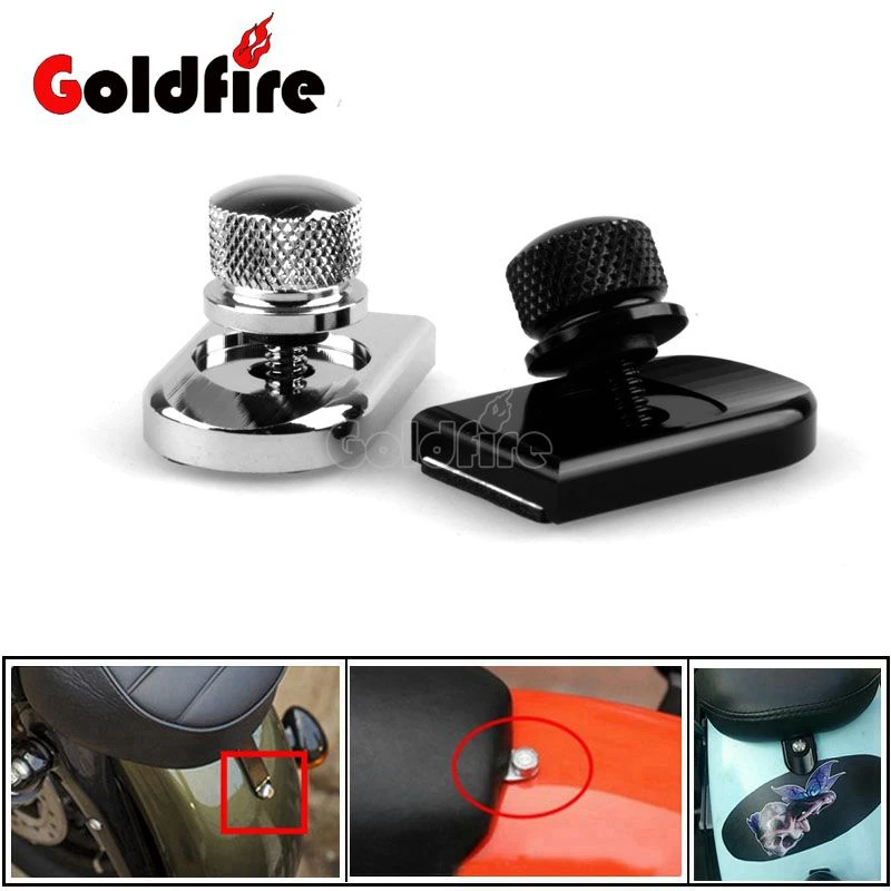 Knurled Billet Aluminum Screw Seat Bolt with Knob Cover Tab Bracket For