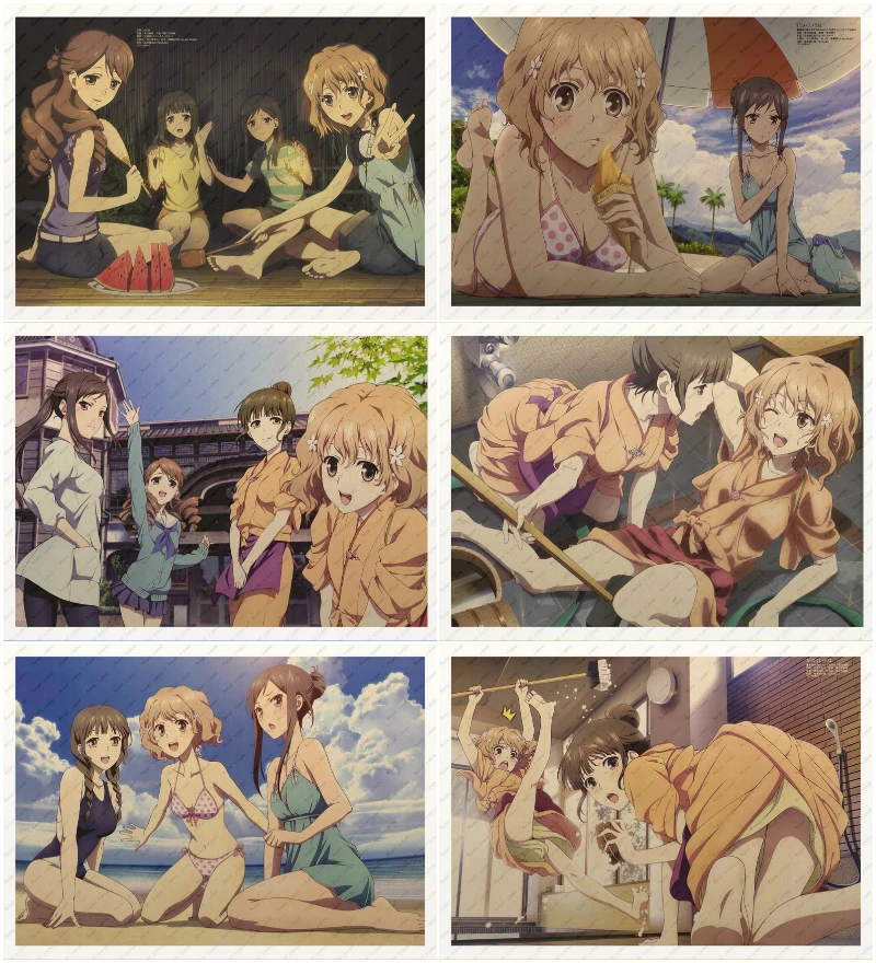 

Hanasaku Iroha Yellow kraft poster Poster wall sticker Japanese Anime Poster Decorative paintings