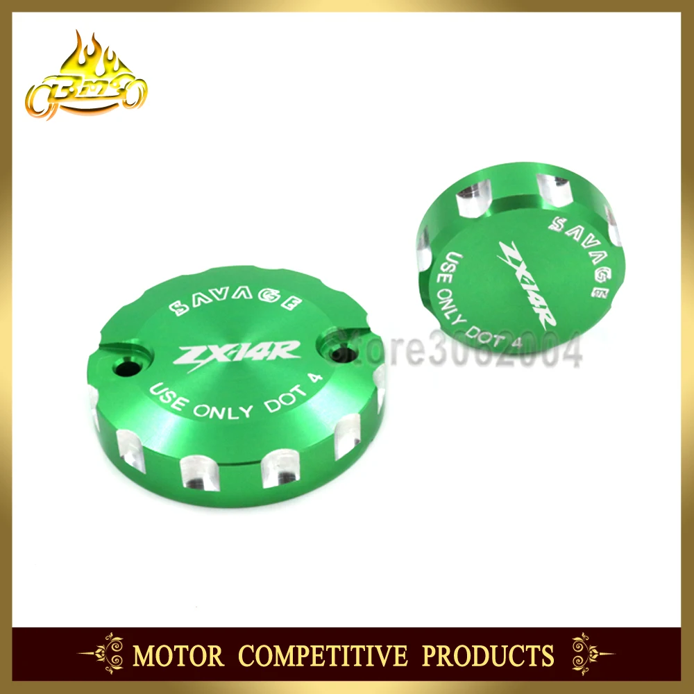 

Front Brake Clutch Master Cylinder Reservoir Cover Cap Green Motorcycle Accessories For KAWASAKI ZX-14R ZX14R ZX 14R 2016 CNC