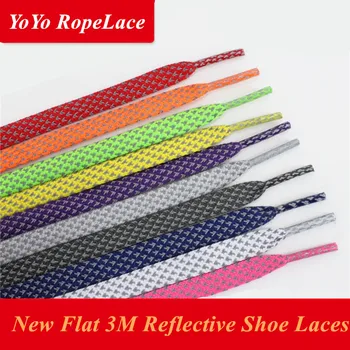 

2019 New Design Reflective Flat Shoe Laces 32"-63" 3M Reflective Shoelaces Flat Sneaker Laces for NMD Sneakers
