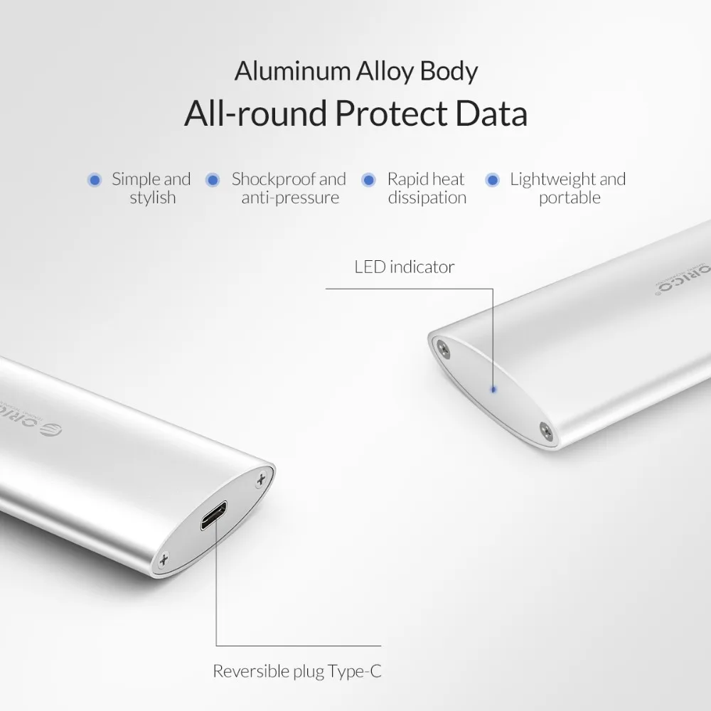 ORICO алюминиевый сплав M.2 к Micro B высокоскоростной жесткий диск драйвер коробка SSD корпус для Mac для Linux для окна USB3.0 для MacOS