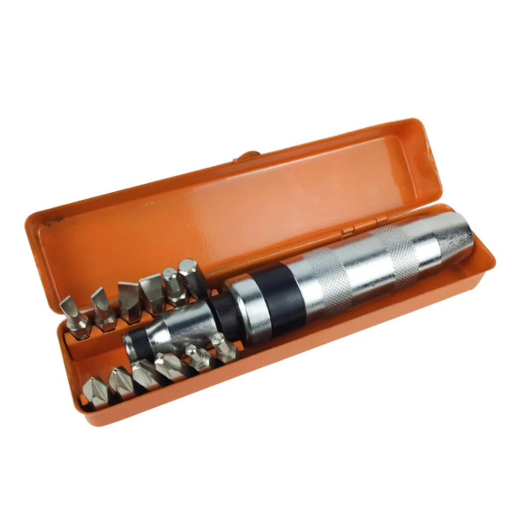 

1 Set Impact Screwdrivers Bits Chrome Steel Reversible Hex Socket Screwdriver Bits Repair Tools With Metal Box For Ford Toyota