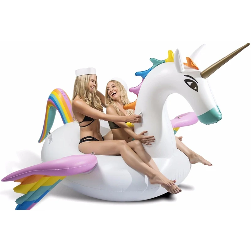 Гигантский надувной бассейн Pegasus 250 см Радужный Единорог водная игрушка для