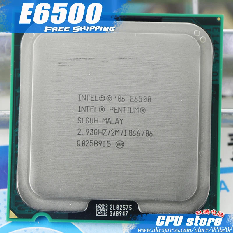

Intel Pentium E6500 CPU 2.93G Processor (2.93Ghz/ 2M /1066GHz) Socket 775 free shipping
