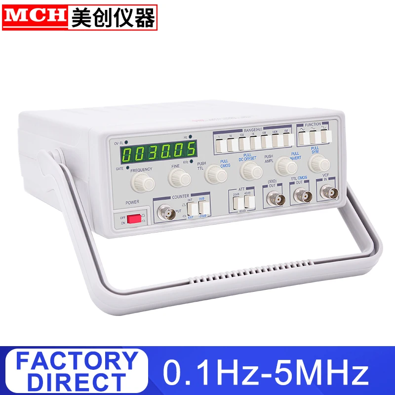 

5MHz Function Generator 0.1Hz -5MHz Digital Signal Generator High frequency Function Generator with Frequency Counter