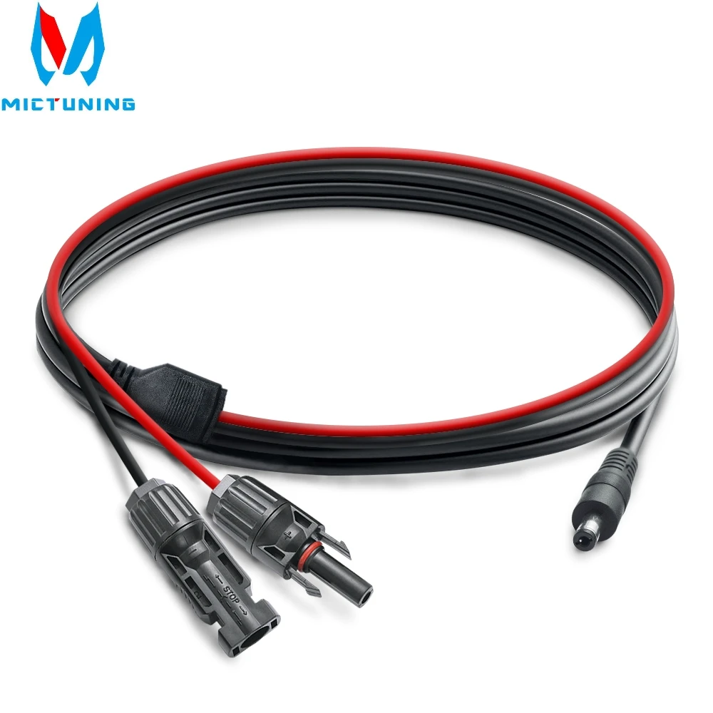 

Mictuning MC-4 Connector Solar Panel Adapter Cable to DC 5.5mm x 2.1mm Universal MC-4 Charge Adapter for All Power Solar Panel
