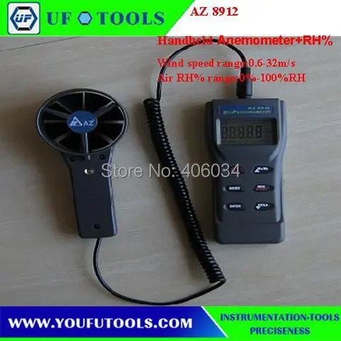 AZ8912 Remote Fan Air Flow Meter Anemometer Environmental Testers Temperature and Humidity Tester AZ 8912 Handheld | Инструменты