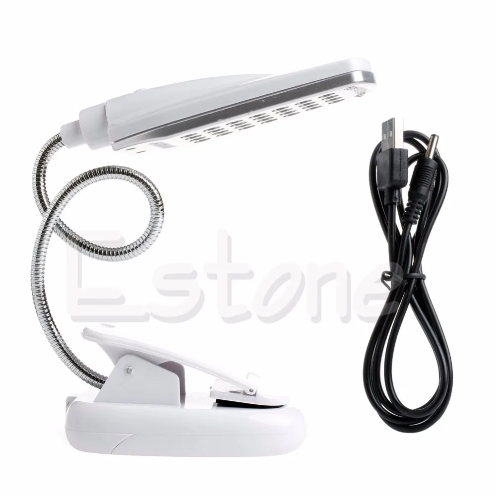 flexible usb 28 led light clip on bed table desk lamp reading light TRIFR