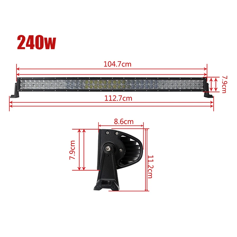 5D алюминиевое снабжение жилья светом, двойные ряды 36 Вт 72 Вт 120 W 180 W 240 W 300 W внедорожная световая планка для jeep крыша автомобиля светлой полосой 4x4