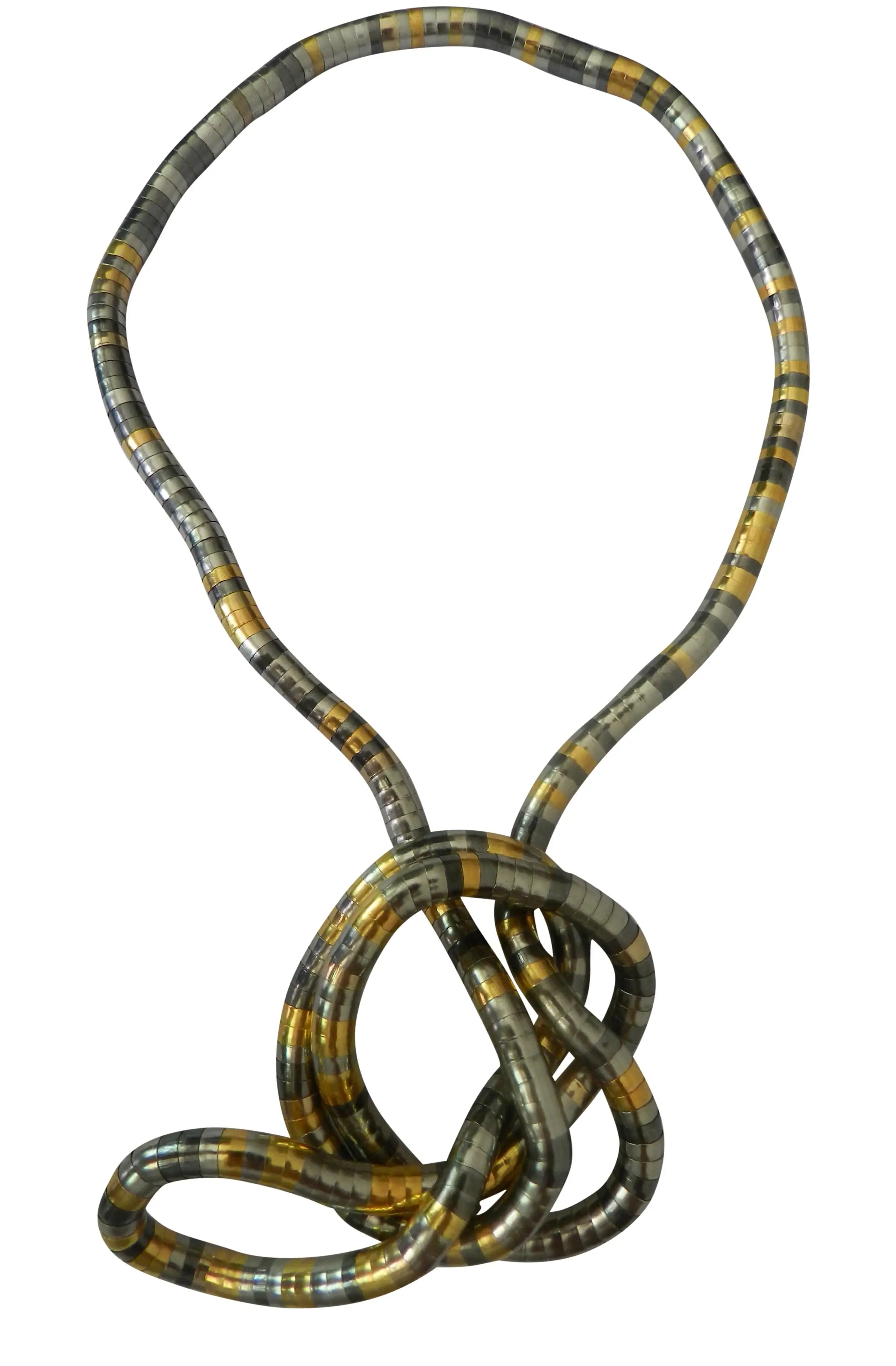 

Retail 8mm 90cm Silver Gold Gun Black Iron Bendable Flexible Twisted Snake Necklace,1pcs/pack