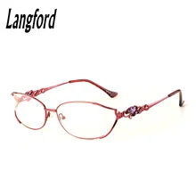 Большая оправа женские очки для Глаз Модные женские Овальные оптические золотистые очки высота 33mm75038